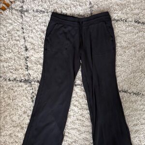athleta women's sweatpants black wide leg